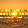 Изучаем фамилию Галинков: происхождение, история и склонение в одной статье