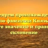 Исследуем происхождение и историю фамилии Князьковых: узнайте значение и правильное склонение