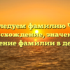 Исследуем фамилию Чиф: происхождение, значение и склонение фамилии в деталях