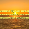 Фамилия Булос: история происхождения, значения и особенности склонения