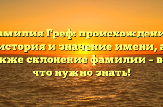 Фамилия Греф: происхождение, история и значение имени, а также склонение фамилии – все, что нужно знать!