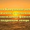 Фамилия Камушкин: история и значение, склонение и происхождение фамилии в подробном обзоре