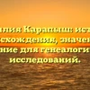 Фамилия Карапыш: история происхождения, значение и склонение для генеалогических исследований.