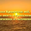 Фамилия Крахотин: всё, что вы должны знать о происхождении, значении и склонении