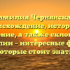 Фамилия Чернянская: происхождение, история и значение, а также склонение фамилии – интересные факты, которые стоит знать!