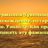 Фамилия Чувилина: происхождение, история и значение. Узнайте, как правильно склонять эту фамилию