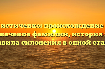 Чистиченко: происхождение и значение фамилии, история и правила склонения в одной статье Чистиченко: происхождение и значение фамилии, история и правила склонения в одной статье