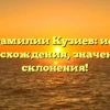 Все о фамилии Кузиев: история происхождения, значения и склонения!