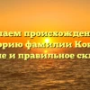 Изучаем происхождение и историю фамилии Кокуш: значение и правильное склонение