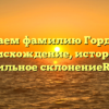 Изучаем фамилию Гордадзе: происхождение, история и правильное склонение[SEO]