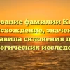 Исследование фамилии Клеммер: происхождение, значение и правила склонения для генеалогических исследований