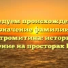 Исследуем происхождение и значение фамилии Костромитина: история и склонение на просторах России