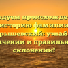 Исследуем происхождение и историю фамилии Добрышевский: узнайте о значении и правильном склонении!