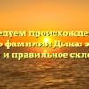 Исследуем происхождение и историю фамилии Дыка: значение имени и правильное склонение