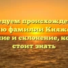 Исследуем происхождение и историю фамилии Княжеченко: значение и склонение, которые стоит знать