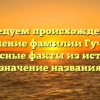 Исследуем происхождение и склонение фамилии Гучигов: интересные факты из истории и значение названия