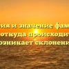 История и значение фамилии Косин: откуда происходит и как возникает склонение