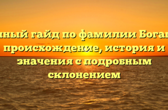 Полный гайд по фамилии Богапов: происхождение, история и значения с подробным склонением