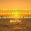 Узнайте все о происхождении и значениях фамилии Баун: история, склонение и интересные факты