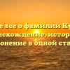 Узнайте все о фамилии Куфтина: происхождение, история и склонение в одной статье