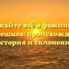 Узнайте всё о фамилии Кремешков: происхождение, история и склонение
