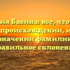 Фамилия Бабина: все, что нужно знать о происхождении, истории и значении фамилии + правильное склонение