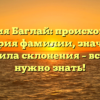 Фамилия Баглай: происхождение и история фамилии, значение и правила склонения – всё что нужно знать!