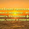 Фамилия Бедах: происхождение, история и значение – всё, что нужно знать. Склонение фамилии в роде, числе и падежах.