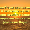 Фамилия Блум: происхождение, история и значение — узнайте все о своих корнях с нашим руководством по склонению фамилии Блум