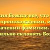 Фамилия Божко: все, что нужно знать о происхождении, истории и значении фамилии. Как правильно склонять Божко?