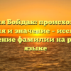 Фамилия Бойдак: происхождение, история и значение – исследуем склонение фамилии на родном языке