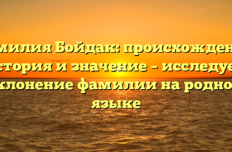 Фамилия Бойдак: происхождение, история и значение – исследуем склонение фамилии на родном языке