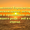 Фамилия Бороденчик: происхождение, история, значение и правильное склонение для вашего рода — всё в одной статье