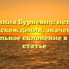 Фамилия Бурневич: история происхождения, значение и правильное склонение в одной статье
