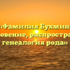 «Фамилия Бухмин: возникновение, распространение и генеалогия рода»