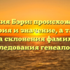 Фамилия Бэри: происхождение, история и значение, а также правила склонения фамилии для исследования генеалогии