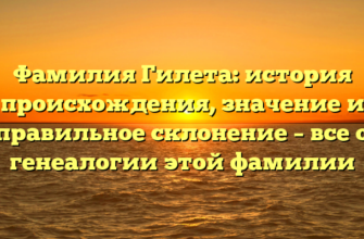 Фамилия Гилета: история происхождения, значение и правильное склонение – все о генеалогии этой фамилии Фамилия Гилета: история происхождения, значение и правильное склонение – все о генеалогии этой фамилии