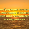 Фамилия Грауман: исторический обзор, значение и правильное склонение для генеалогического исследования