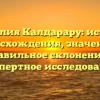 Фамилия Калдарару: история происхождения, значения и правильное склонение — экспертное исследование
