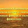 Фамилия Каллистов: происхождение и значение, интересные факты и склонение фамилии