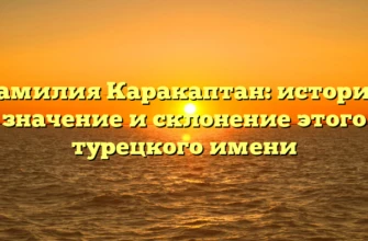 Фамилия Каракаптан: история, значение и склонение этого турецкого имени Фамилия Каракаптан: история, значение и склонение этого турецкого имени