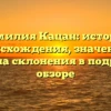 Фамилия Кацан: история происхождения, значение и правила склонения в подробном обзоре