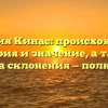 Фамилия Кинас: происхождение, история и значение, а также правила склонения — полный гид
