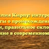 Фамилия Кирпу: интересные факты о происхождении и истории, правильное склонение и значение в современном мире