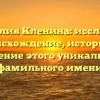 Фамилия Кленина: исследуем происхождение, историю и значение этого уникального фамильного имени