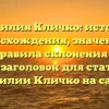 Фамилия Кличко: история происхождения, значение и правила склонения — SEO-заголовок для статьи о фамилии Кличко на сайте.