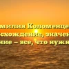 Фамилия Коломенцева: происхождение, значения и склонение — все, что нужно знать