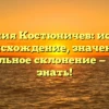 Фамилия Костюничев: история, происхождение, значение и правильное склонение — важно знать!