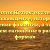 Фамилия Котюх: исследуем происхождение, историю и значение фамилии, а также узнаем склонение в разных формах