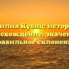 Фамилия Кубиц: история и происхождение, значение и правильное склонение